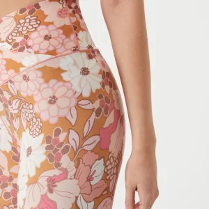 Aerie Sportleggings Mit Floralem Muster – Rosa 11