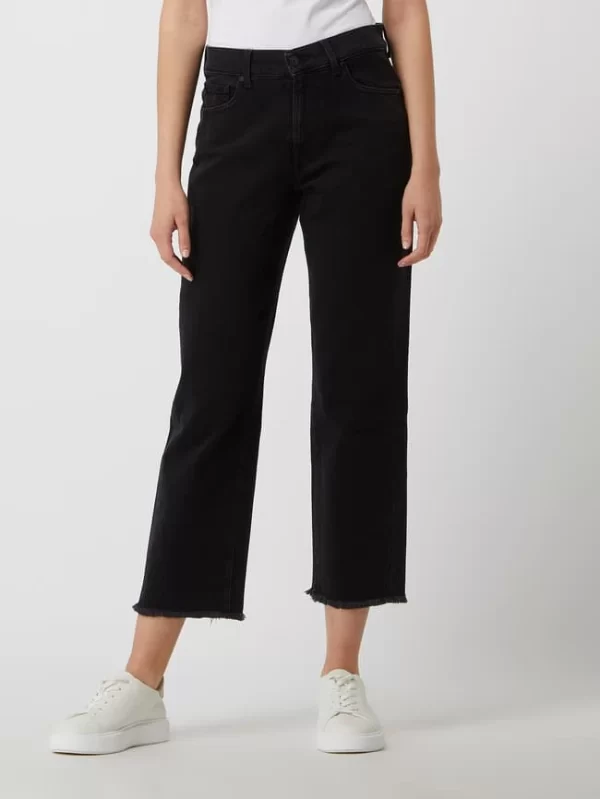 7 For All Mankind Modern Straight Fit Jeans Mit Stretch-Anteil – Schwarz 5
