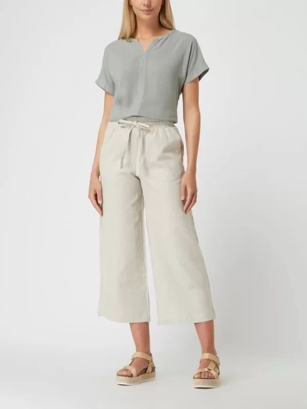 Soyaconcept Culotte Aus Leinen-Viskose-Mix – Sand 1