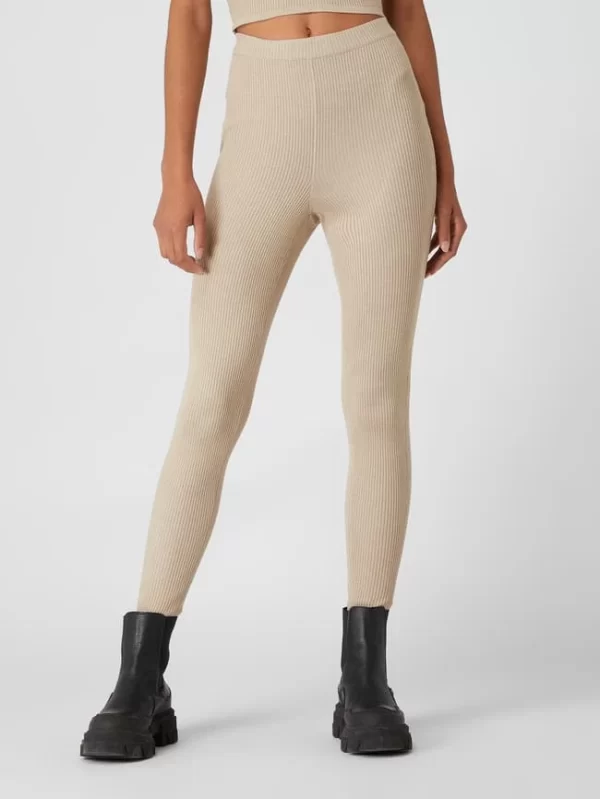 URBAN CLASSICS Leggings Mit Rippenstruktur – Beige 5