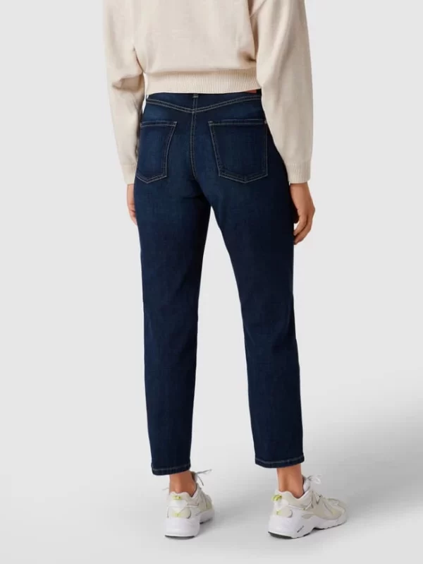 Cambio Mid Rise Jeans Im Straight Fit Mit Label-Patch – Blau 6