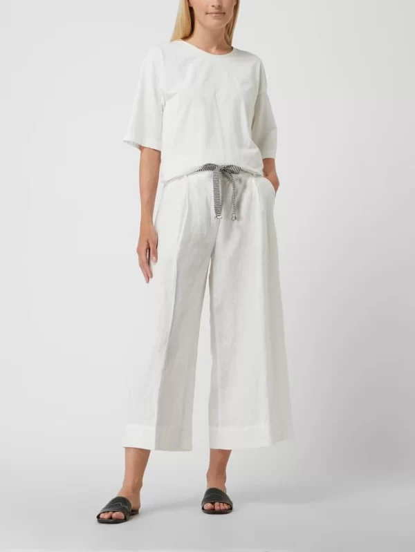 Gerry Weber Culotte Aus Leinen – Offwhite 1
