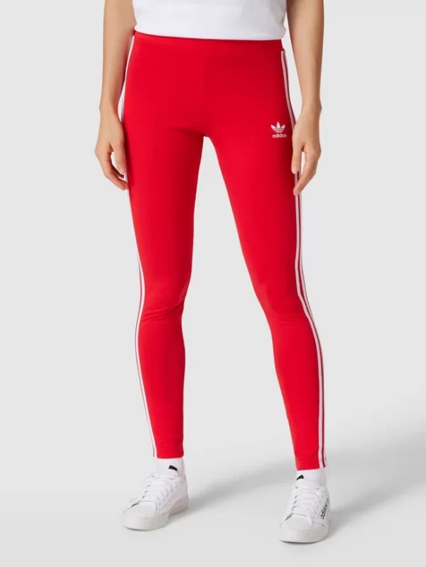 Adidas Originals Leggings Mit Kontraststreifen – Rot 5