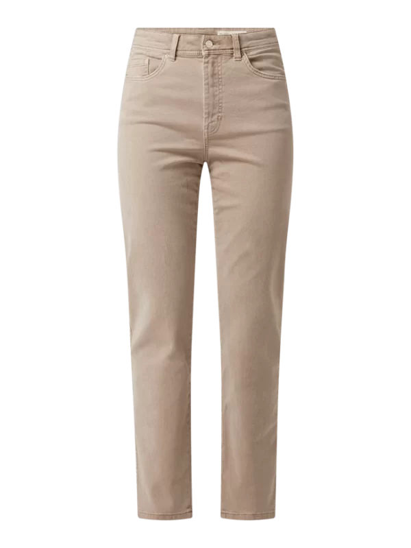 Esprit Straight Fit High Rise Jeans Mit Stretch-Anteil – Taupe 3
