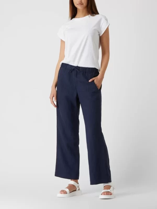 Zerres Schlupfhose Mit Leinen-Anteil – Blau 1