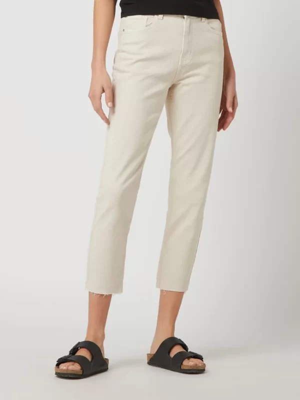 Only Straight Fit High Waist Jeans Mit Stretch-Anteil Modell ‘Emily’ – Beige 5