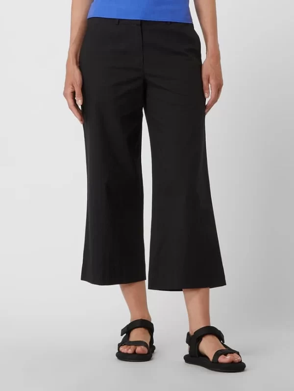 Milano Italy Culotte Aus Baumwoll-Leinen-Mix – Schwarz 5