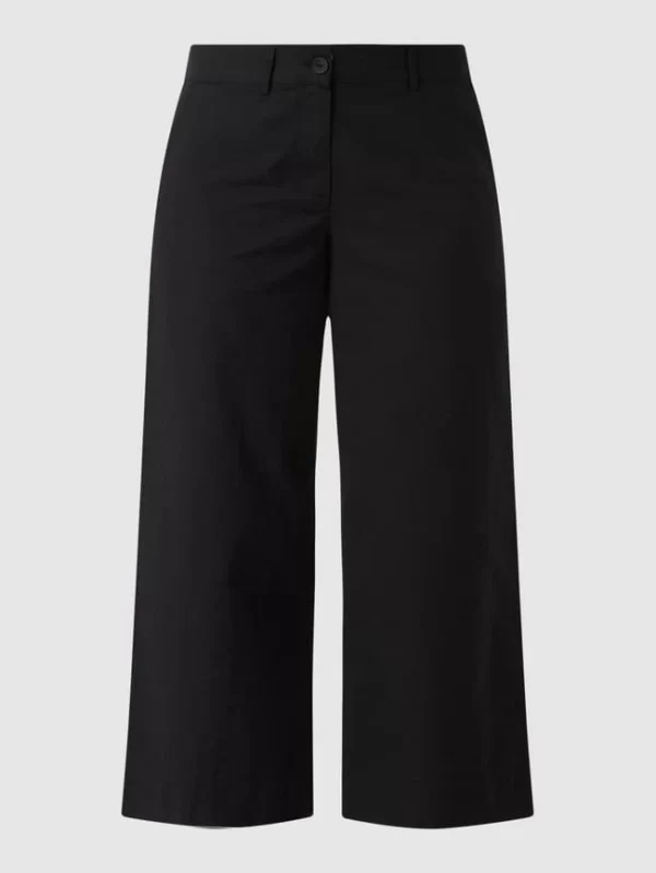 Milano Italy Culotte Aus Baumwoll-Leinen-Mix – Schwarz 3