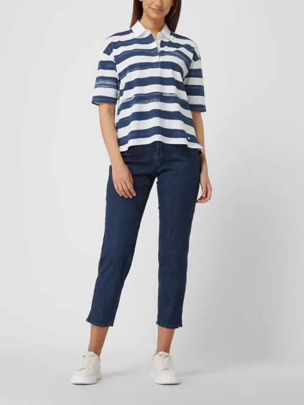 Brax Feminin Fit Cropped Jeans Mit Stretch-Anteil Modell ‘Caro’ – Dunkelblau 1