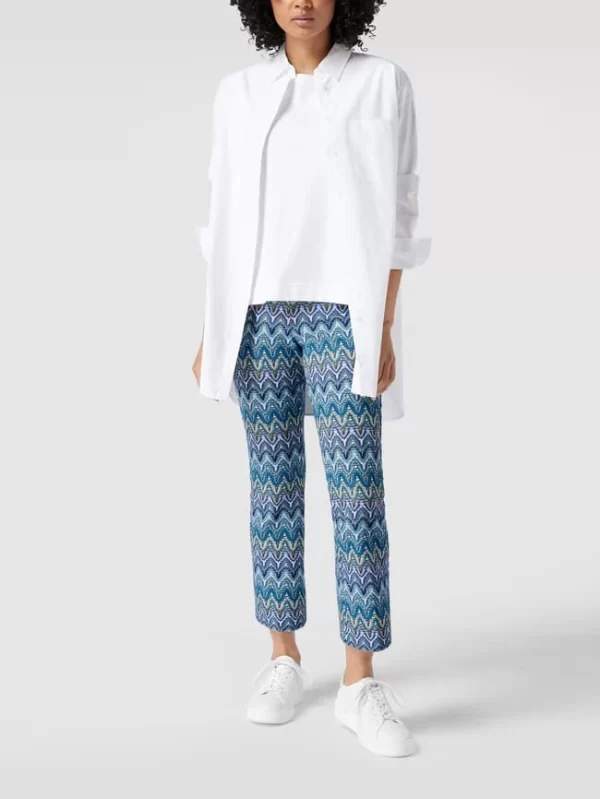 Cambio Hose Mit Allover-Muster – Blau 1