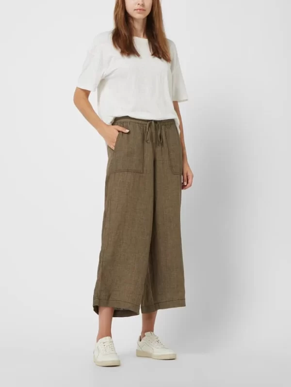 S.Oliver RED LABEL Culotte Aus Leinen – Khaki 1