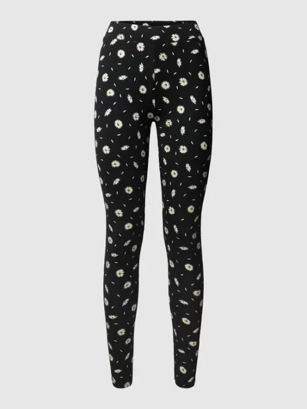 URBAN CLASSICS Leggings Mir Floralem Muster – Schwarz 3
