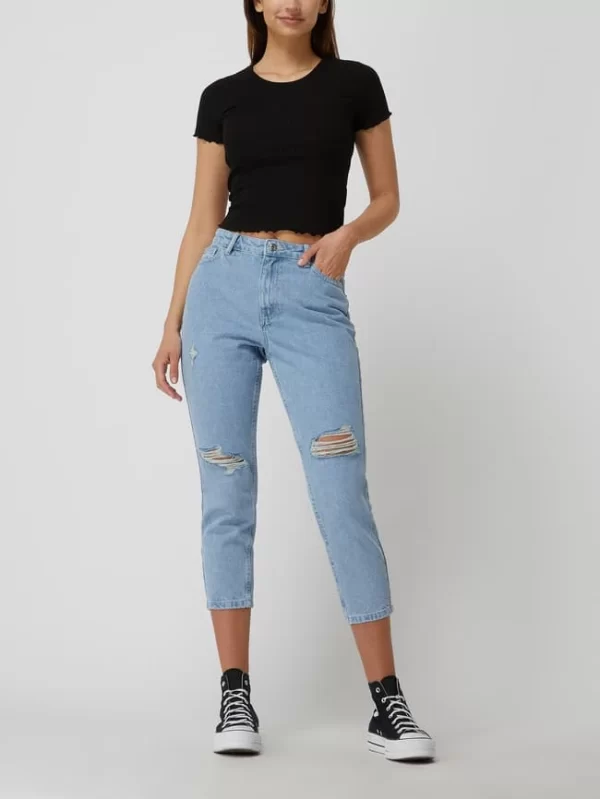 Only Mom Fit Jeans Aus Baumwolle Modell ‘Jagger’ – Hellblau 1