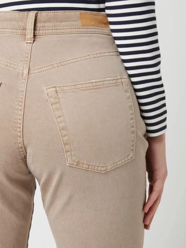 Esprit Straight Fit High Rise Jeans Mit Stretch-Anteil – Taupe 4