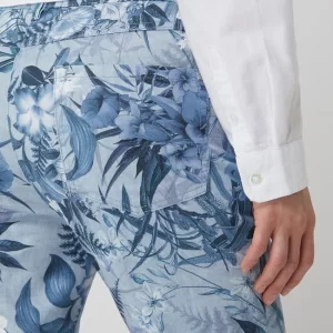 Zerres Comfort Fit Hose Mit Floralem Muster – Blau 11