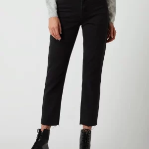 Vero Moda Straight Fit Cropped Jeans Mit Viskose-Anteil Modell ‘Brenda’ – Schwarz 13
